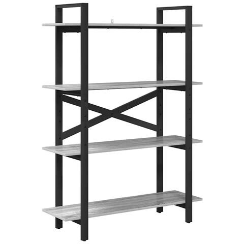 Libreria Grigio Sonoma 100 x 33,5 x 140 cm Legno multistrato - Foto 1