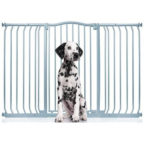 Bettacare Cancelletto Per Cani Extra Alto Con Parte Superiore Incurvata, 143cm - 152cm, Grigio Opaco, Extra Alto 100cm In Altezza - Foto 1