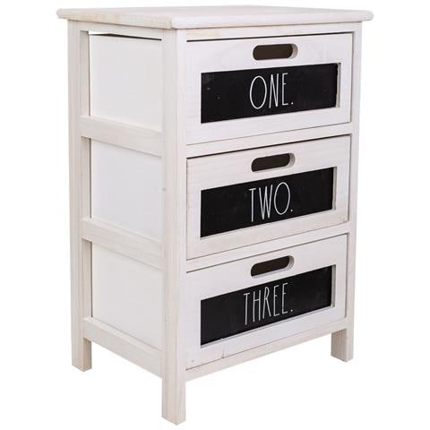 Cassettiera In Legno Bianco 40x29x58h - Foto 1