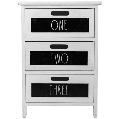Cassettiera In Legno Bianco 40x29x58h - Foto 2