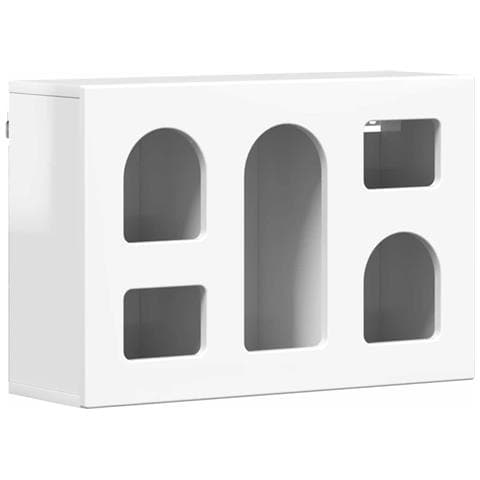Armadio pensile Bianco Lucido 60 x 20 x 40 cm Legno multistrato - Foto 1