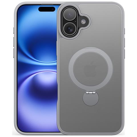 Cover per iPhone 16 Plus - TPU+PC, Grigio, MagSafe - Foto 1