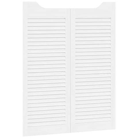 Porte Swing 2 pcs Bianco Legno Massello di Pino - Foto 1