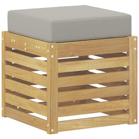 Panca da esterno con cuscino Bianco 43 x 43 x 45 cm - Foto 1