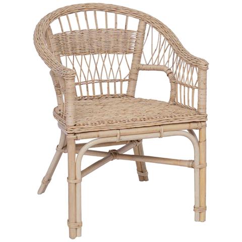 Sedia Impilabile Naturale 60 x 60 x 81 cm Rattan - Foto 1