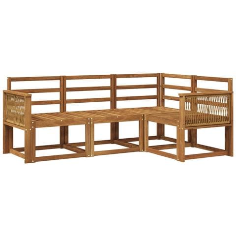Set di divani da esterno 4 pcs Naturale - Foto 1