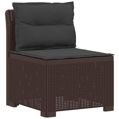 Divano da Giardino a 1 Posto con Cuscini Aspetto Rattan PP - Foto 1