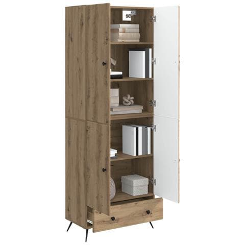 Set di armadi 2 pcs Rovere Artigianale Legno ingegnerizzato - Foto 2