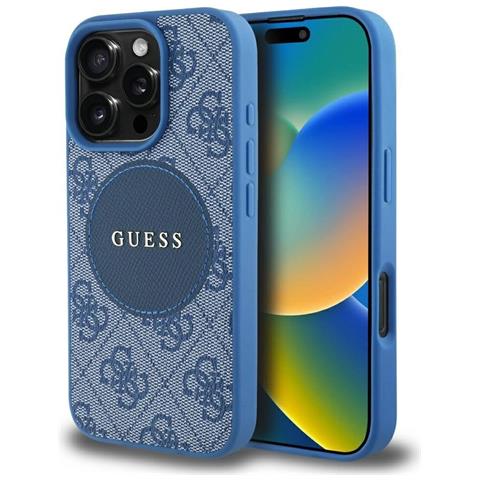 Custodia Per Iphone 16 Pro, Blu Guess Magsafe - Foto 1