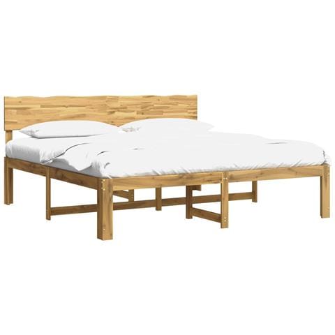 Letto matrimoniale con testiera ROSTOCK Bianco 200 x 200 cm - Foto 1