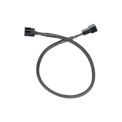 PWM fan extension cable, 4-pin PWM, 4-pin PWM, Maschio / femmina, Nero, 0,3m, PWM & 3-pin fans. - Foto 1