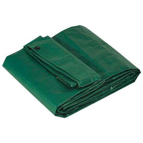 Telo Telone Occhiellato 2x3 mt Antistrappo Impermeabile colore Verde - Foto 2