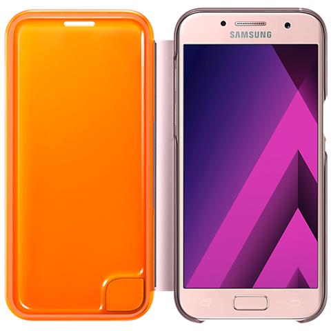 Flip Cover Neone per Galaxy A3 2017 Colore Rosa - Foto 2