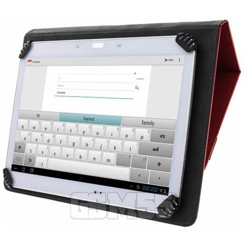 Custodia A Libro Rossa Funzione Supporto Per Tablet 10 Pollici - Foto 5