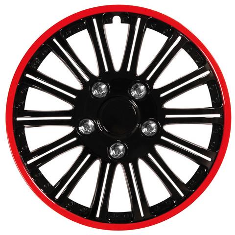Copricerchi Auto Universali 14 Pollici C-118 Black Red 31200 - Foto 2