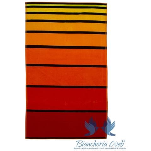 Telo Mare Spiaggia Piscina Jacquard In Spugna Disegno Big Stripe 90x170 D2 - Foto 2