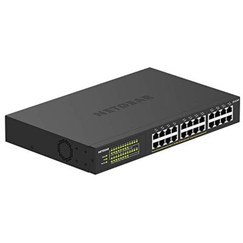 GS324P-100EUS Switch Unmanaged PoE+ Gigabit Ethernet 24 Porte, GS324P, con 16 PoE+ a 190 W, Desktop / Montaggio a Parete - Foto 1
