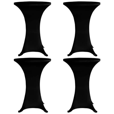 Coperture Verticali Per Tavolo 4 Pz Ø80 Cm Nero Elastico - Foto 1