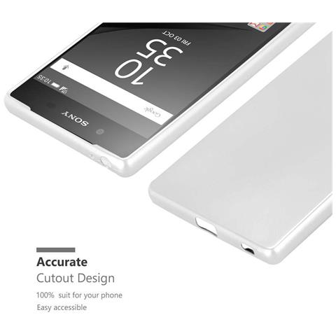 Custodia Compatibile Con Sony Xperia Z5 Premium In Argento Metallico - Coperchio Protettivo In Silicone Tpu Flessibile - Foto 8
