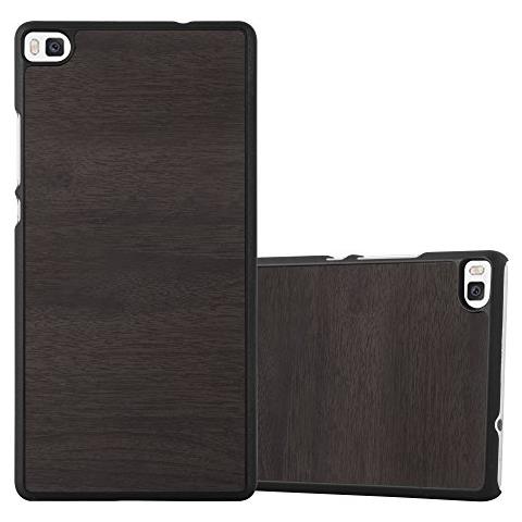 Custodia Compatibile Con Huawei P8 In Woody Nero - Hard Case Coperchio Di Protezione In Look Legno Contro I Graffi E Gli Urti - Foto 1