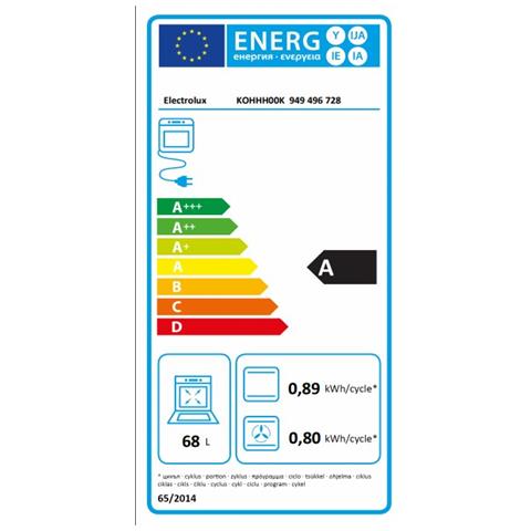 ELECTROLUX - Forno Elettrico da Incasso Serie 300 KOHHH00K Capacità 68 L  Multifunzione Ventilato Potenza 2790 W Colore Nero - ePRICE