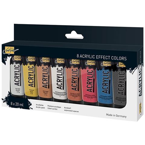 Colore Acrilico Solo Goya Effect - Conf. 8 X 20 Ml - Foto 1