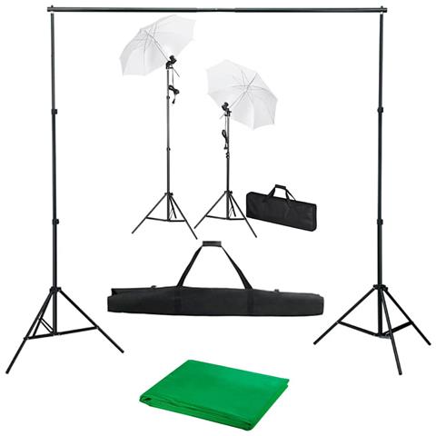 Kit Studio Fotografico Con Fondale Luci E Ombrelli - Foto 1