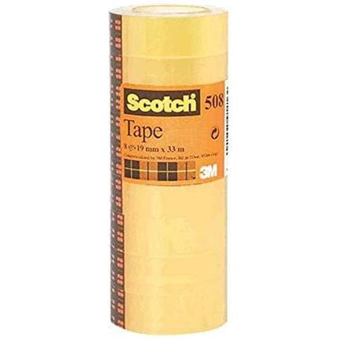 Scotch 5081933 General Purpose Utility Ufficio Tape - Trasparente - 8 Rolls - 19 Mm X 33 M - Foto 1