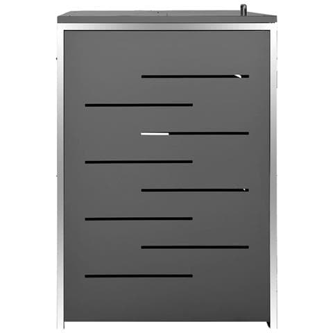 Copribidone per Spazzatura Triplo 207x77,5x112,5cm Acciaio Inox - Foto 2