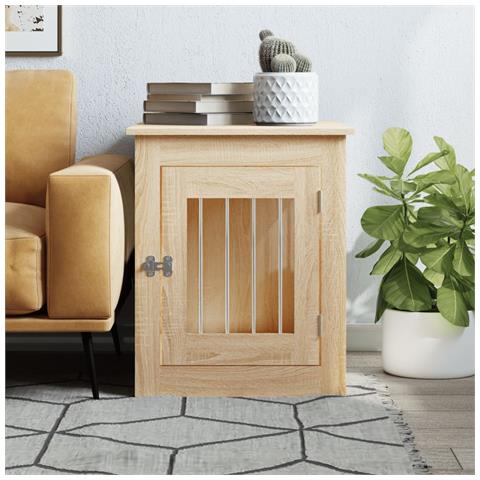 Gabbia Cani Da Arredamento Rovere Sonoma 55x75x65cm Multistrato - Foto 2
