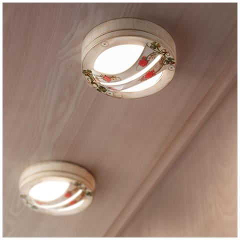 Plafoniera Esterno Classica Brindisi Metallo E Ceramica Bianco Sfumato 1 Luce G9 - Foto 2