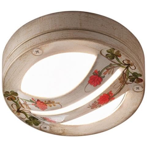 Plafoniera Esterno Classica Brindisi Metallo E Ceramica Bianco Sfumato 1 Luce G9 - Foto 1