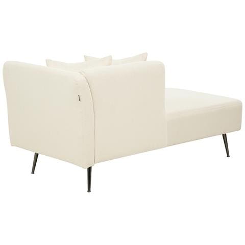 Chaise Longue Versione Destra Riom Bouclé Bianco Sporco - Foto 2