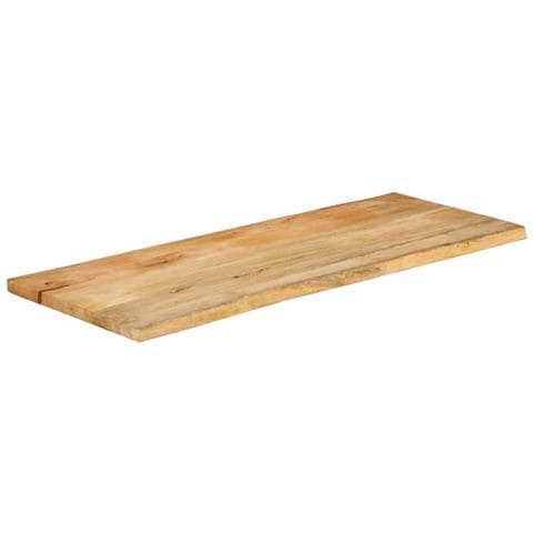 Piano Tavolo 140x60x3,8 Cm Bordi Vivi In Legno Massello Mango - Foto 2