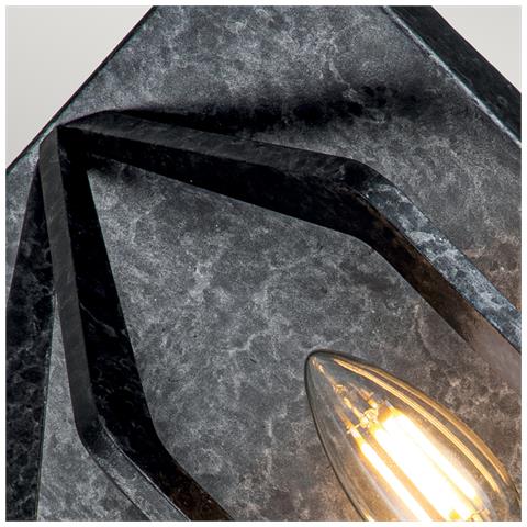 Applique Industrial Nordico Vanguard Acciaio Nero Antico 2 Luci E14 - Foto 5