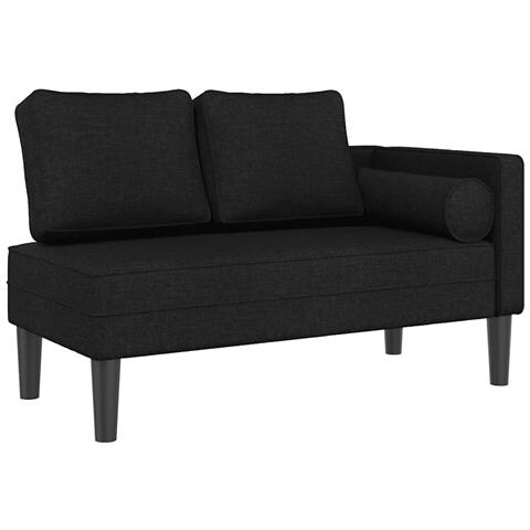 Sdraio Con Cuscini Nero In Tessuto - Foto 1