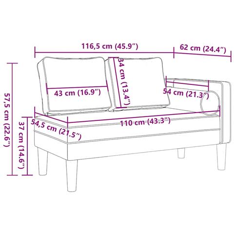 Sdraio Con Cuscini Nero In Tessuto - Foto 8
