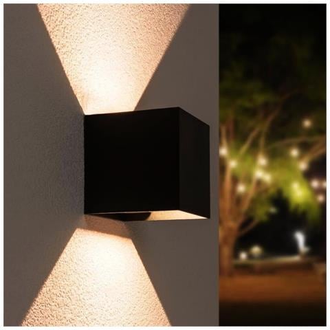 Applique A Parete Faretto 52 Led Luce Calda 22 Watt Esterno Interno Ip65 Es66nc - Foto 1