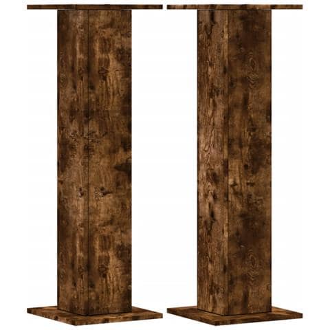 Supporti Altoparlanti 2 Pz Rovere 30x30x95 Cm Legno Multistrato - Foto 2