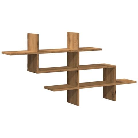 Mensola A Muro Rovere Artigianale 124,5x18x60,5cm In Truciolato - Foto 2