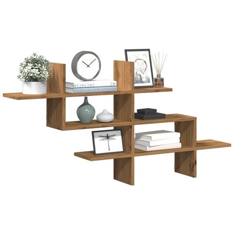 Mensola A Muro Rovere Artigianale 124,5x18x60,5cm In Truciolato - Foto 1