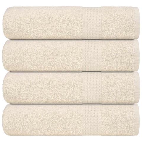 Asciugamani Doccia 4 Pz Crema 70x140 Cm 360 G /m 100% Cotone - Foto 1