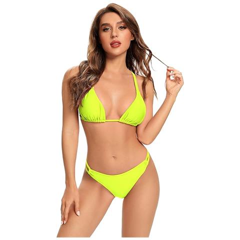 Bikini Shekini Con Spalline Regolabili, Giallo, Taglia L - Foto 1