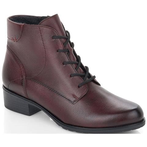 Red Casual Closed Booties Stivaletti Pelle Scarpe Donna Rosso Eu 38, D6877-35 - Foto 1