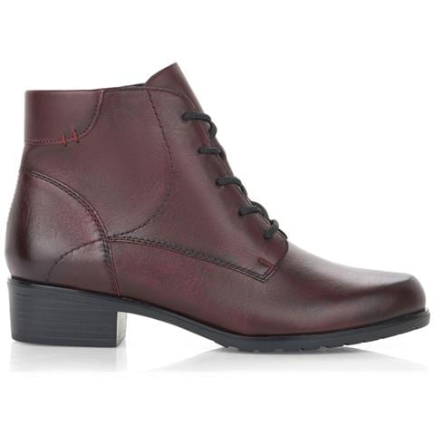 Red Casual Closed Booties Stivaletti Pelle Scarpe Donna Rosso Eu 38, D6877-35 - Foto 2