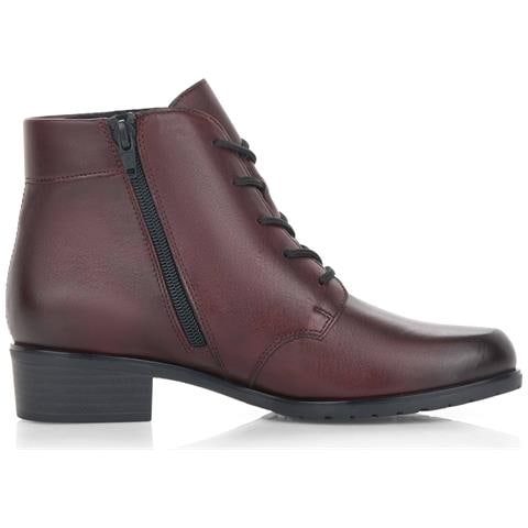 Red Casual Closed Booties Stivaletti Pelle Scarpe Donna Rosso Eu 38, D6877-35 - Foto 3