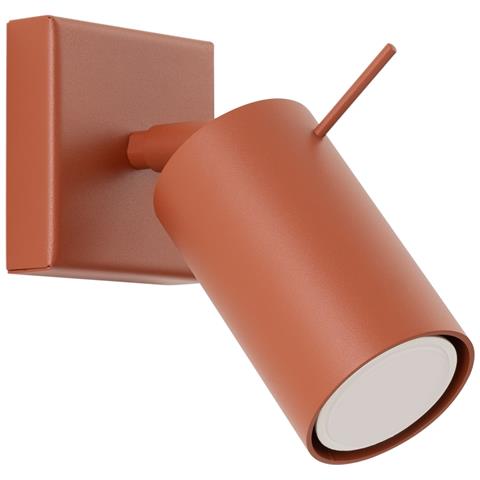 Lampada Da Parete Ring Rosso Ocra Sl. 1506 - Moderno Lampada Da Parete Ocra Rossa 8x8x16 Cm - Foto 1