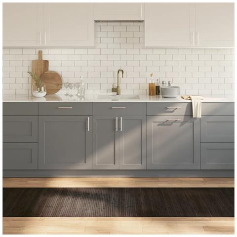 Tappeto Rettangolare Marrone Scuro 70x500 Cm In Bambù - Foto 1