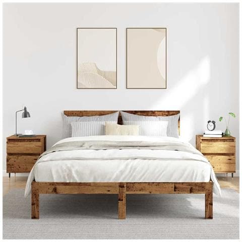 Comodini 2pz Legno Antico 40x35x50 Cm In Legno Multistrato - Foto 3