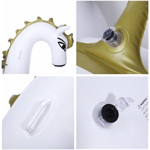 Galleggiante Gigante A Forma Di Pegaso. 280x185 Cm. 280x185x120cm. Colore Bianco - Foto 2